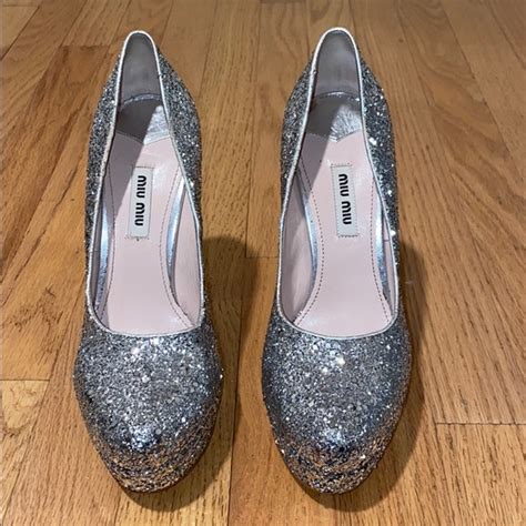 miu miu sparkle shoes|women's miu michu shoes.